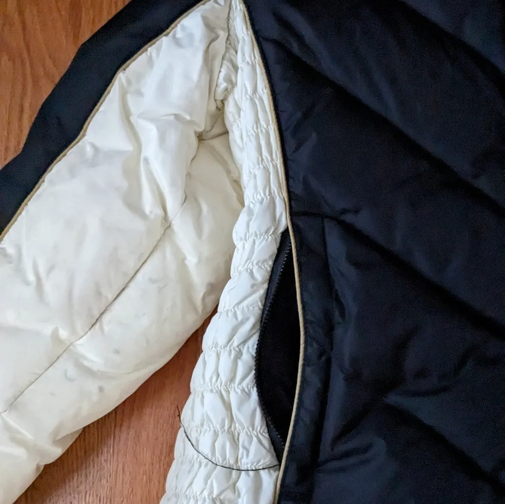 Jennifer Lopez JLo quilted jacket black and cream size S - Picture 3 of 5